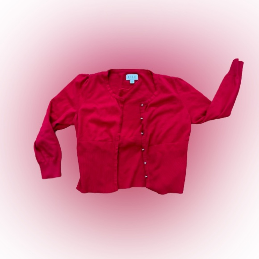 Women’s Elle Red Cardigan XL